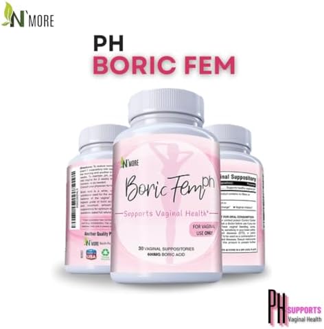 N'More BoricFem 600mg capsules for intimate odor control.