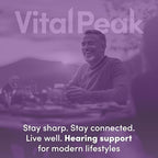 Full bottle packaging view of Vital Peak authentic imported ear care supplement.