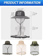 Myaddiction bucket hat with protective neck mesh extended