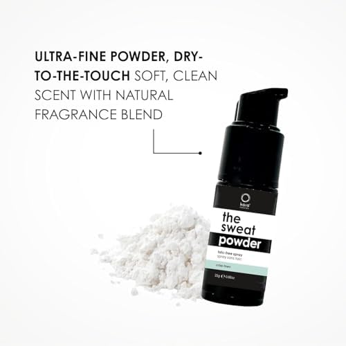 Portable 25 gram spray bottle of Kaia Naturals non-aerosol body powder.