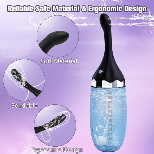 Electric colon cleanse device with three speed intensity settings displayed.