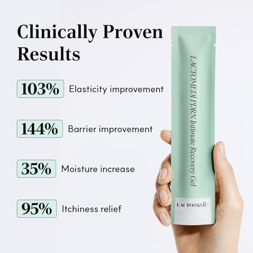 LACTOMEDI Intimate Recovery Gel individual sachet and applicator for travel-friendly use.