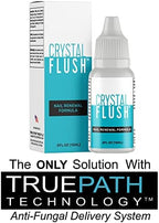 Side view of Crystal Flush Nail Renewal bottle highlighting the Urea 40 percent complex.