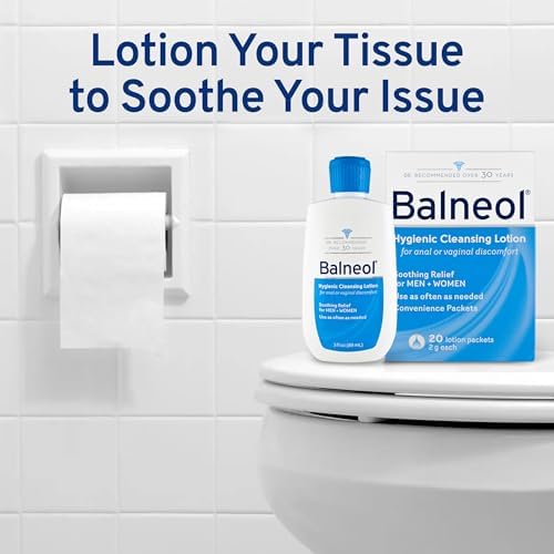 Balneol alcohol-free hygienic cleanser for hemorrhoid and itch relief.