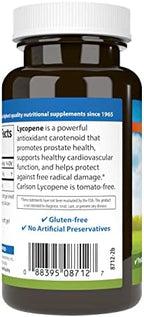 Carlson Tomato Free Lycopene dietary supplement supplement facts panel