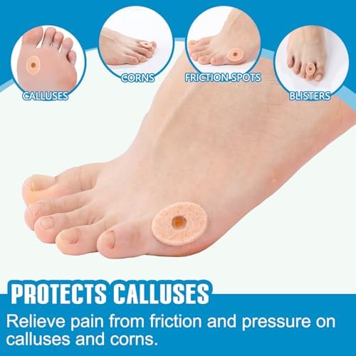 Breling adhesive callus removers cushions demonstrating the protective hollow center design