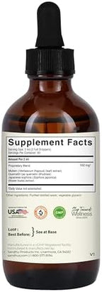 Sandhu's unflavored vegan and gluten free lung health formula label details