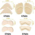 Comparison of different shoe filler shapes included in the 16 pair kit