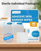Portable Amolyfe skin protection kit featuring forty sterile skin prep wipes.