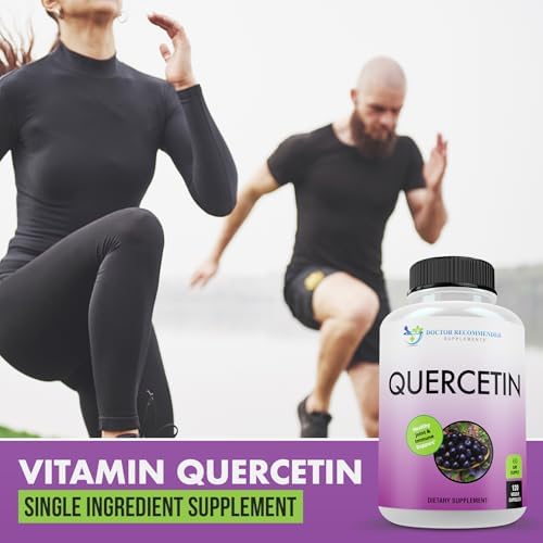 Doctor Recommended non-GMO vegan quercetin 1000mg capsule size comparison