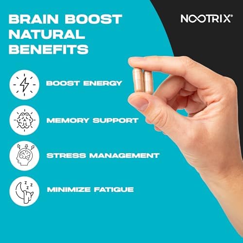 Side view of Nootrix nootropic supplement bottle displaying ingredient facts list