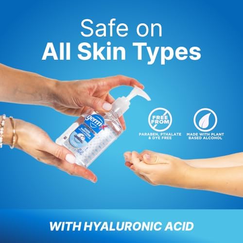 Germ-X Hydrating Hand Sanitizer, with Hyaluronic Acid, 8 FL Oz (Pack of 6), No Rinse Formula, Sanitizing Liquid Gel for All Skin Types, Formulated without Parabens, Phthalates & Dyes - Image 6
