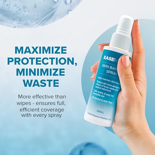 Quick drying low residue skin prep spray application angle