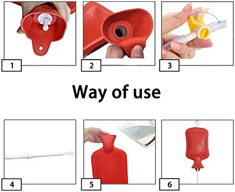 GNEGKLEAN 2 Liter enema bag set laid out showing all detox components for home use.