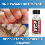 Onyx Professional thumb sucking deterrent clear polish applied as a top coat