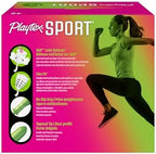 Playtex Sport 360 degree leak defense technology showing flexfit interlocking fibers.
