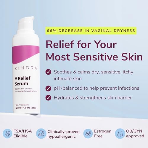 Kindra vaginal serum for sensitive skin dryness relief