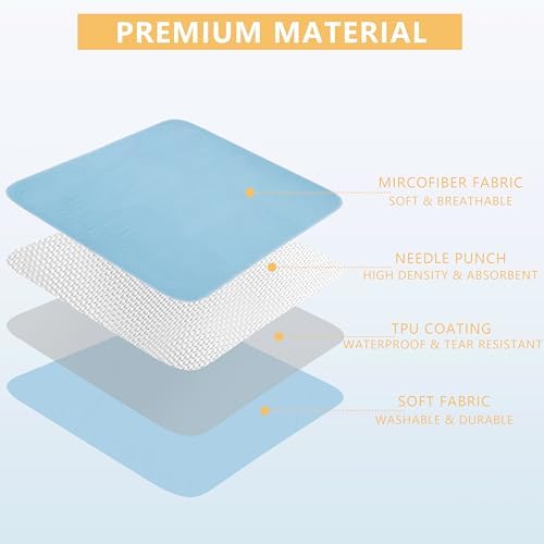 Dahapyboo waterproof underpads placed on a bed for incontinence care