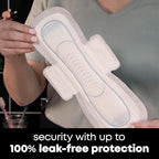Individually wrapped U by Kotex ultra thin pads showing wings and thickness