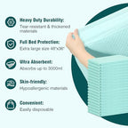 BIGGMED disposable chux pad being rolled up easily for clean and quick disposal.