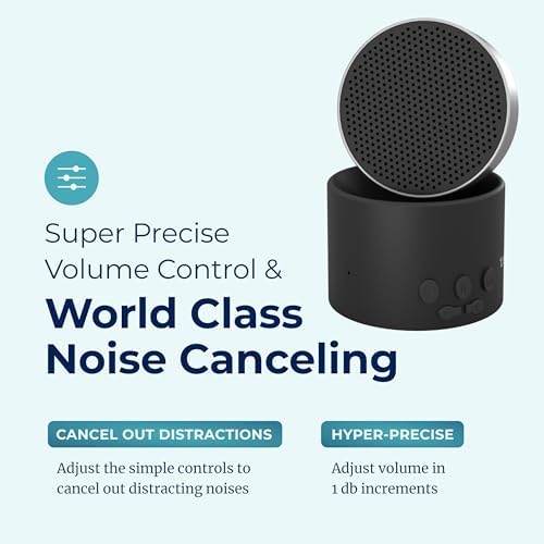 LectroFan Micro2 sleep sound machine highlighting the 11 non-looping sound options.