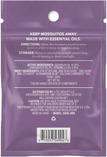 Essential oil infused mosquito repellent bands for outdoor use