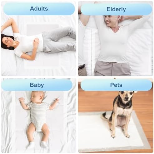 Terobabi chux pads used on a hospital bed for elderly care