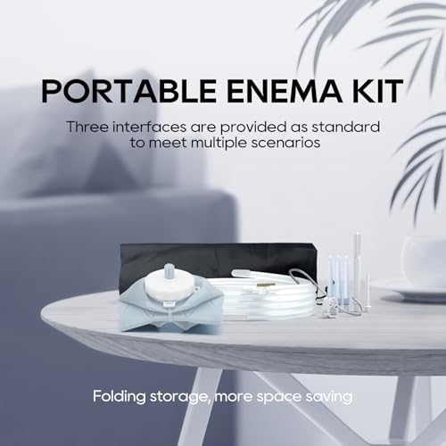 Complete Smokitcen enema kit accessories including metal hanging hook and multiple nozzles.