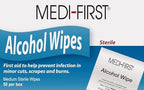 Individual sterile isopropyl alcohol 70 percent wipes for skin prep
