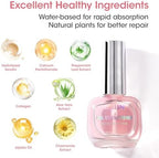 Before and after results of using clear nail strengthening serum