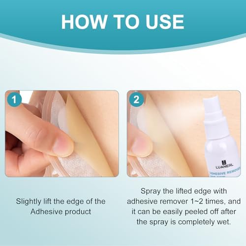 Luanerl medical glue remover for skin in 30ml portable bottle