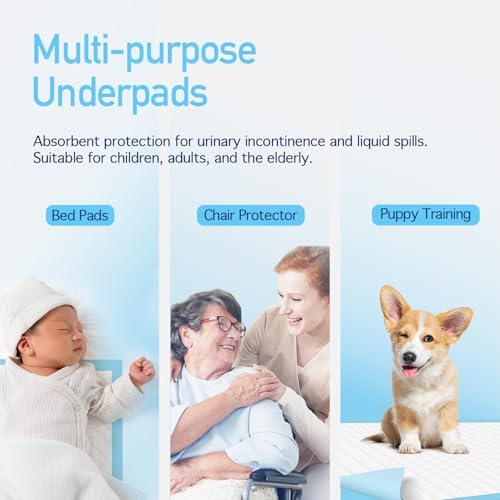 Dynarex seventeen by twenty four inches disposable underpad spread out on a mattress surface.
