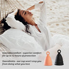 Zeerocup menstrual cup set displayed with its eco friendly reusable features.