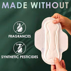 L. brand chlorine free overnight absorbency pads for heavy flow protection.