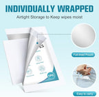 Summerbrite XL 4x6 inch wipes removing bandage residue from skin.