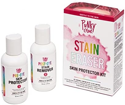 Punky Pre-Dye Skin Protector and Post-Dye Stain Remover bottles