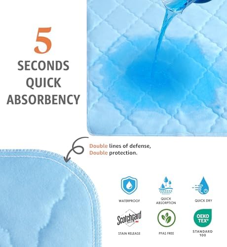 Soft and Lofty heavy absorbency pads used on bed