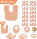 Round felt protective foot patches displaying high premium texture and adhesive backing