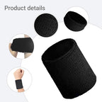 Athlete wearing Giyawa black sweatbands for sports