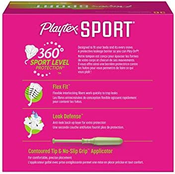 Playtex Sport 360 degree leak defense technology illustration