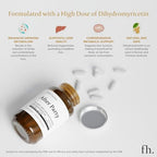 Side angle view of Fuller Health post celebration recovery supplement displaying the 650mg pure ingredient dosage