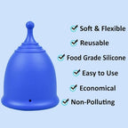 SHORDY Menstrual Kit packaging box with medical grade silicone cup.
