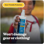 Back label of Sawyer premium picaridin spray displaying the twelve hour protection details and usage guide