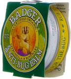 Badger anti bug balm ingredients label showing non toxic petroleum free formulation