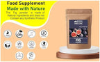 Nutritional facts and organic certification details on Blessfull Healing fig powder packaging