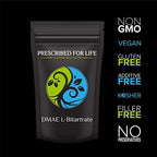 Prescribed For Life pure DMAE dietary supplement bulk nutrition powder packaging back view