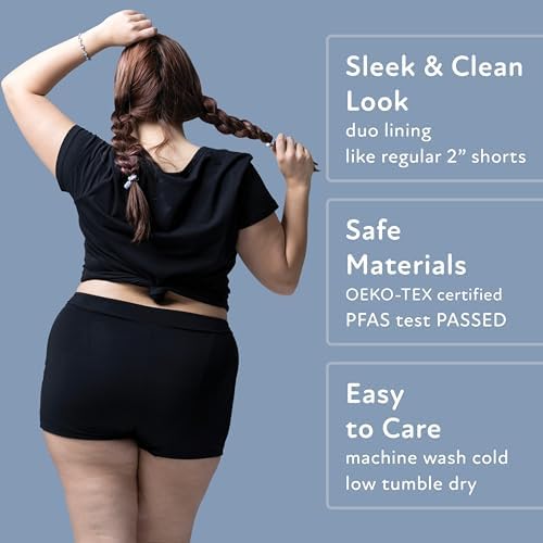 Goat Union reusable period pants highlighting the two inch high rise comfortable elastic waistband
