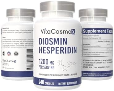 Side view of VitaCosmoX vascular health supplement highlighting vegetarian and non-GMO seals