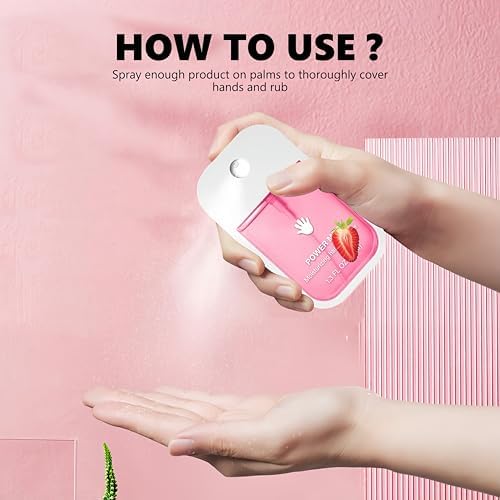 GKOKG 2pcs Hand Sanitizer Spray, Portable Power Mist Hydrating Hand Sanitizers Spray Travel Size, Pocket Hand Sanitizer Multi-Flavor Cleanses Your Hands - Image 3