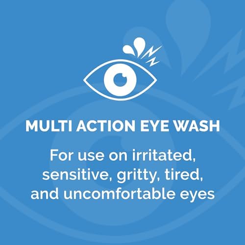 Optrex Multi Action Eye Wash ingredients label showing witch hazel and boric acid